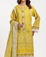 Bonanza Yellow Lawn Suit- Pakistani Lawn Dress