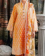Bonanza Orange Lawn Suit- Pakistani Designer Lawn Suits