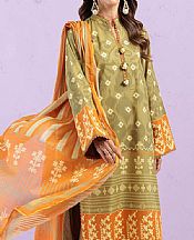 Bonanza Olive Lawn Suit- Pakistani Designer Lawn Suits