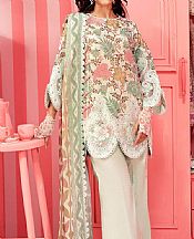 Bonanza Light Green Lawn Suit (2 pcs)- Pakistani Designer Lawn Suits