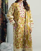 Bonanza Olive Green Lawn Suit (2 pcs)- Pakistani Designer Lawn Suits