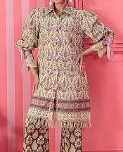 Bonanza Beige Lawn Suit (2 pcs)- Pakistani Designer Lawn Suits