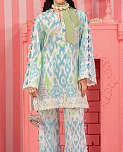 Bonanza Off White/Blue Lawn Suit (2 pcs)- Pakistani Designer Lawn Suits