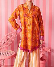 Bright Orange Lawn Suit (2 pcs)