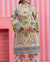Off White/Green Lawn Suit (2 pcs)