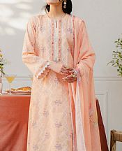 Peach Lawn Suit