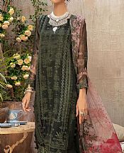 Reseda Green Chiffon Suit- Pakistani Chiffon Dress