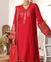Charizma Red Jacquard Suit- Pakistani Winter Clothing