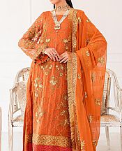 Charizma Orange Chiffon Suit- Pakistani Chiffon Dress