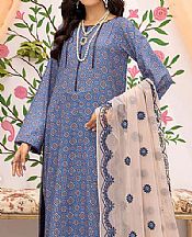 Cornflower Blue Lawn Suit- Pakistani Designer Lawn Dress