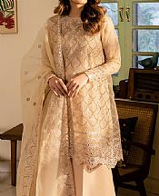 Beige Organza Suit- Pakistani Chiffon Dress