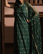 Cross Stitch Green Silk Suit- Pakistani Chiffon Dress