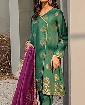 Emerald Green Jacquard Suit- Pakistani Winter Dress