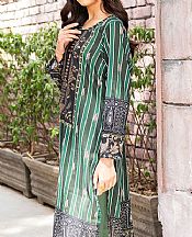 Sea Green/Hunter Green Lawn Suit (2 Pcs)- Pakistani Designer Lawn Dress
