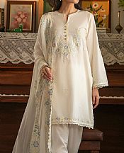 Cross Stitch White Cambric Suit- Pakistani Lawn Dress