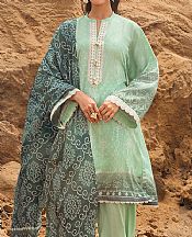 Cross Stitch Mint Green Cotton Suit- Pakistani Winter Dress