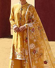 Cross Stitch Mustard Lawn Suit- Pakistani Lawn Dress