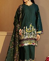 Cross Stitch Dark Green Khaddar Suit- Pakistani Winter Clothing