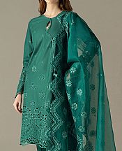 Cross Stitch Bottle Green Lawn Suit- Pakistani Lawn Dress