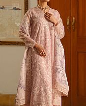 Cross Stitch Rose Pink Organza Suit- Pakistani Designer Chiffon Suit