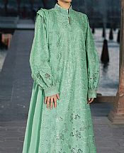 Cross Stitch Shadow Green Lawn Suit- Pakistani Designer Lawn Suits