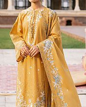 Cross Stitch Mustard Lawn Suit- Pakistani Lawn Dress