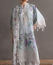 Cross Stitch Baby Blue Lawn Suit- Pakistani Designer Lawn Suits