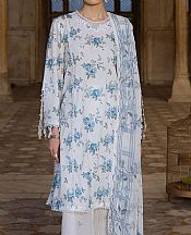 Cross Stitch White/Blue Lawn Suit- Pakistani Lawn Dress