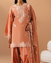 Peach Lawn Suit