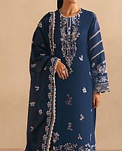 Navy Blue Lawn Suit