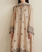 Cross Stitch Beige Lawn Suit- Pakistani Designer Lawn Suits