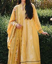 Cross Stitch Yellow Lawn Suit- Pakistani Lawn Dress