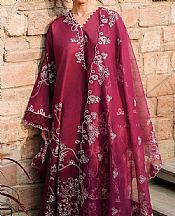 Cross Stitch Magenta Lawn Suit- Pakistani Designer Lawn Suits