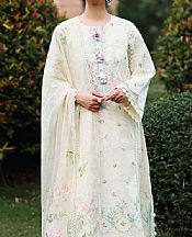 Cross Stitch Cream Lawn Suit- Pakistani Lawn Dress