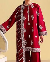 Wine Red Lawn Suit
