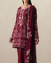 Cross Stitch Plum Lawn Suit- Pakistani Lawn Dress