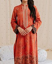 Cross Stitch Orange Linen Suit (2 Pcs)- Pakistani Winter Clothing