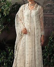 Cross Stitch Ivory Organza Suit- Pakistani Designer Chiffon Suit