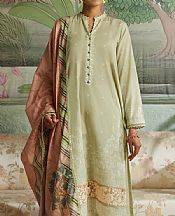 Cross Stitch Thistle Green Cambric Suit- Pakistani Winter Clothing