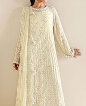 Off White Chiffon Suit