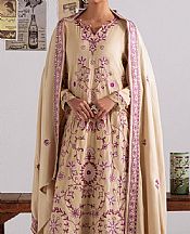 Cross Stitch Ivory Linen Suit- Pakistani Winter Clothing
