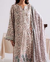 Cross Stitch Grey/Ivory Linen Suit- Pakistani Winter Dress