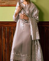 Cross Stitch Grey Zari Suit- Pakistani Designer Chiffon Suit