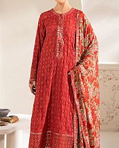 Cross Stitch Red Chiffon Suit- Pakistani Chiffon Dress