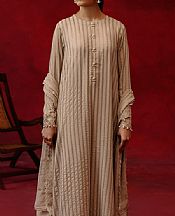 Cross Stitch Beige Chiffon Suit- Pakistani Chiffon Dress