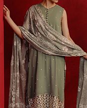 Cross Stitch Limed Ash Chiffon Suit- Pakistani Chiffon Dress