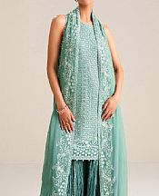 Summer Green Chiffon Suit