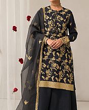 Cross Stitch Black Silk Suit