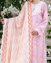 Cross Stitch Peach/Pink Satin Suit- Pakistani Winter Dress