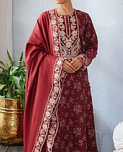 Red Wine Khaddar Suit